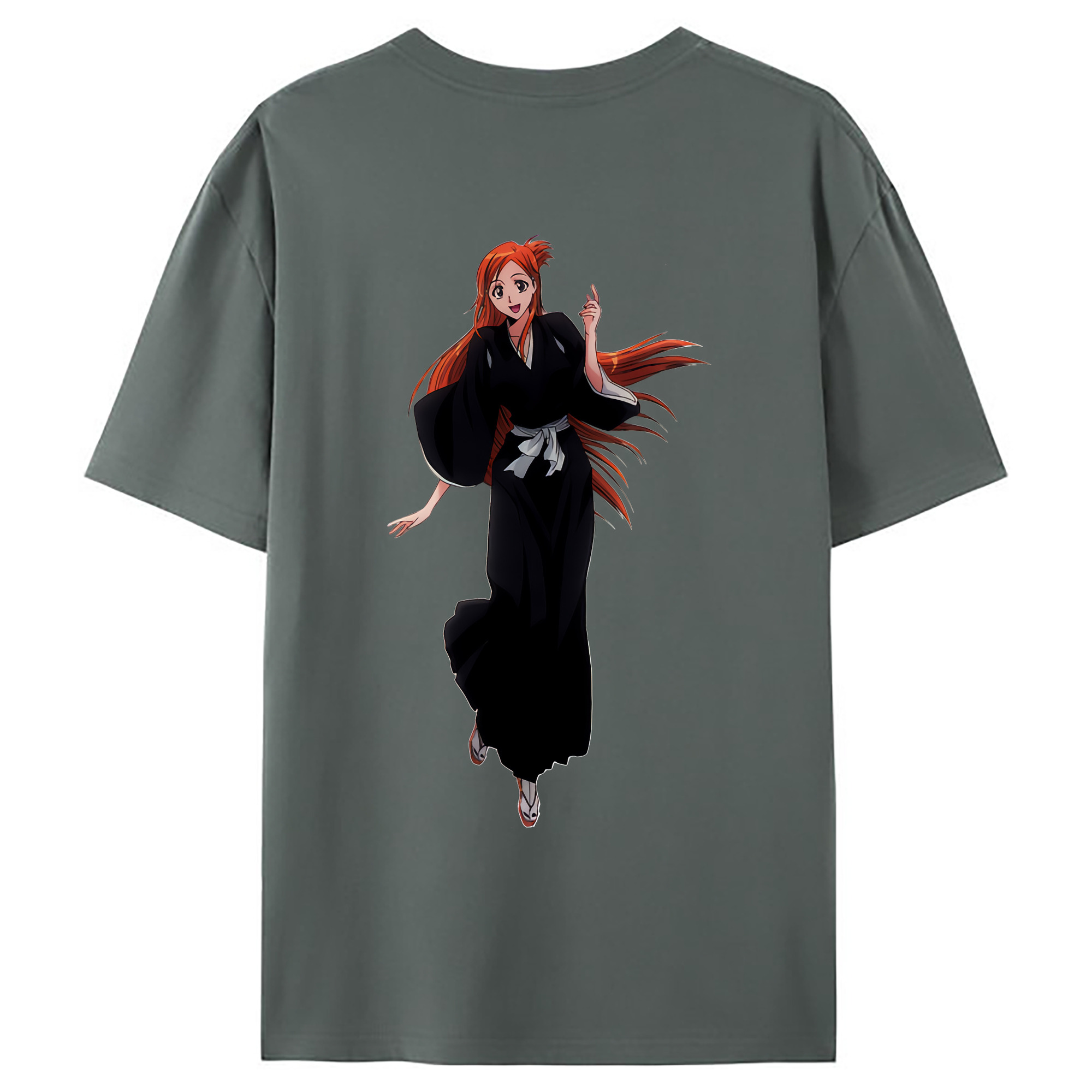 （画像用） ブリーチ 井上織姫（いのうえおりひめ） BLEACH Inoue Orihime 綿100％ メンズ半袖Tシャツ（バックプリント） 通気性